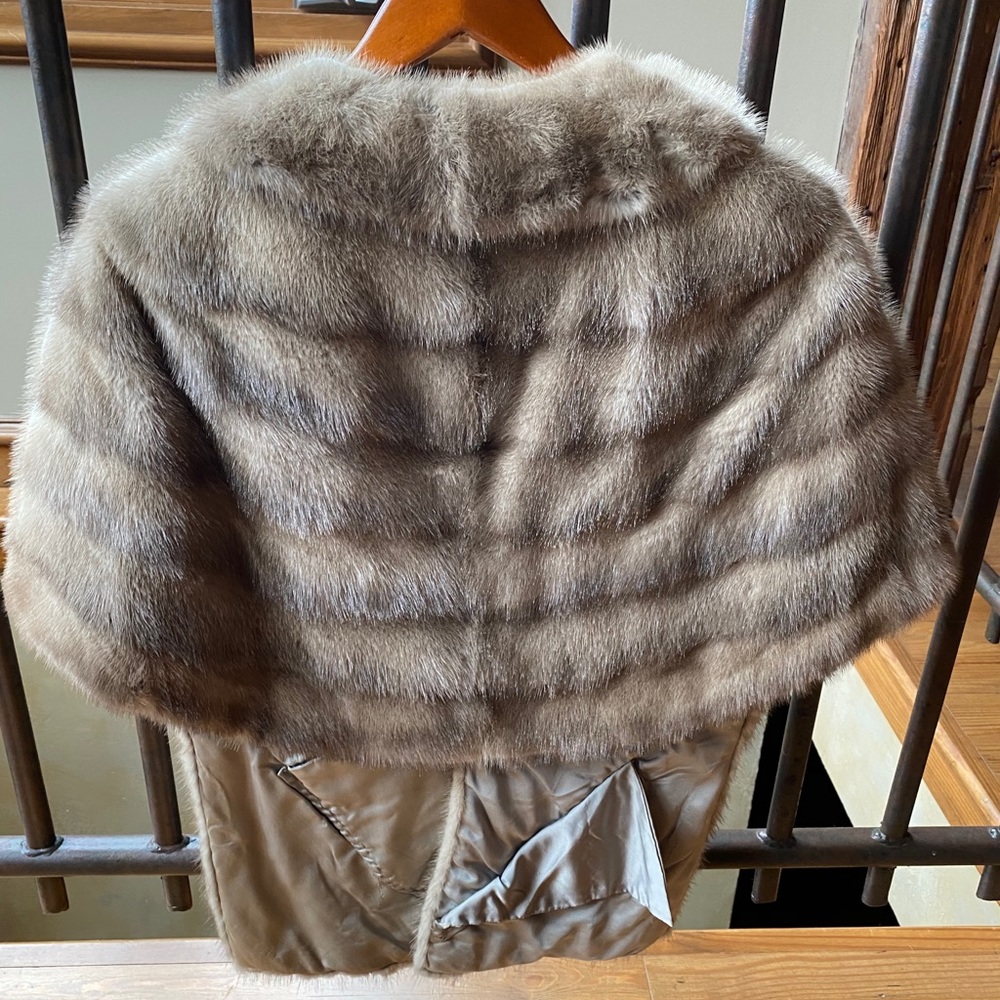 Silver mink stole